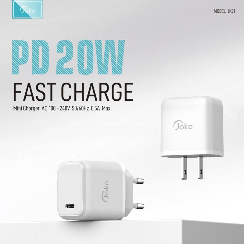 JOKO Set Fast Charge Adapter PD20W Model: JK91