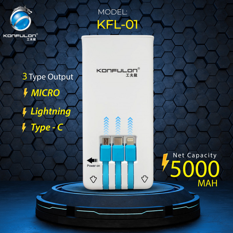 JOKO Mini Fastcharger Powerbank Come with Cable 5000 mAh KFL-01