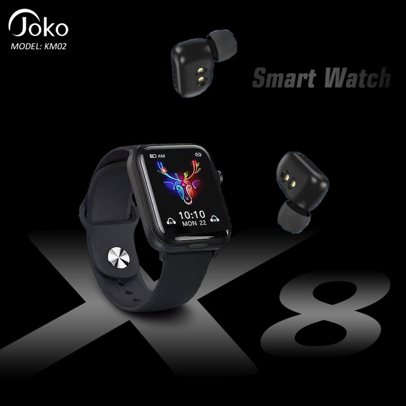 JOKO X8 Smart Watch TWS Headset 2 in 1 KM-02 Deep Waterproof  IPX7