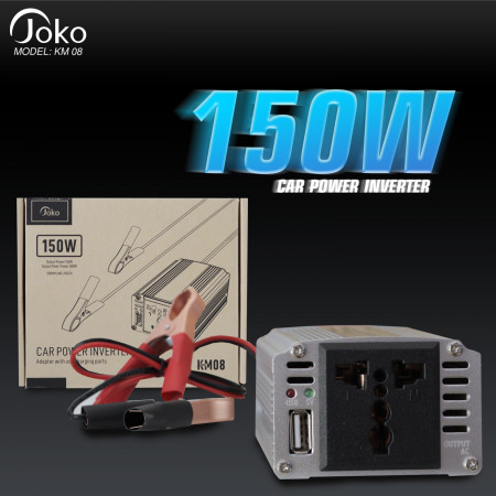 JOKO Car Power Inverter Adapter With USB Charging Ports KM-08