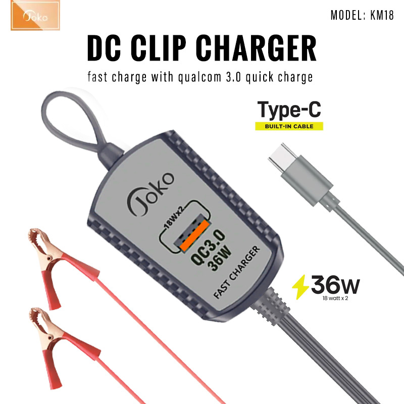 Joko Fast Clip Charger Fast Charging Model KM18
