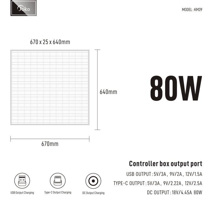 JOKO Solar Panel High Power80W Model KM39