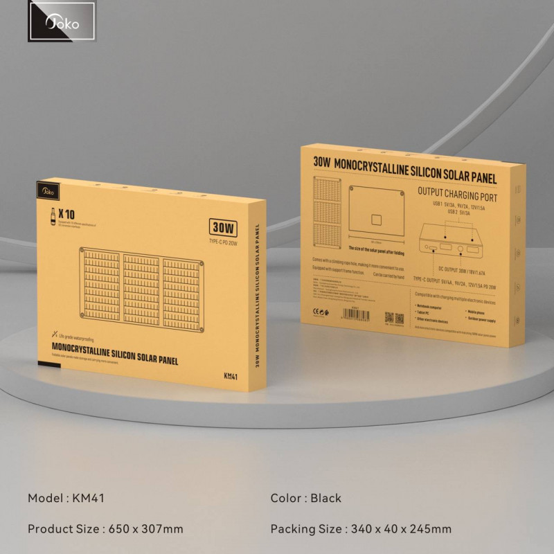 JOKO Monocrystalline Silicon Solar Panel Model: KM41