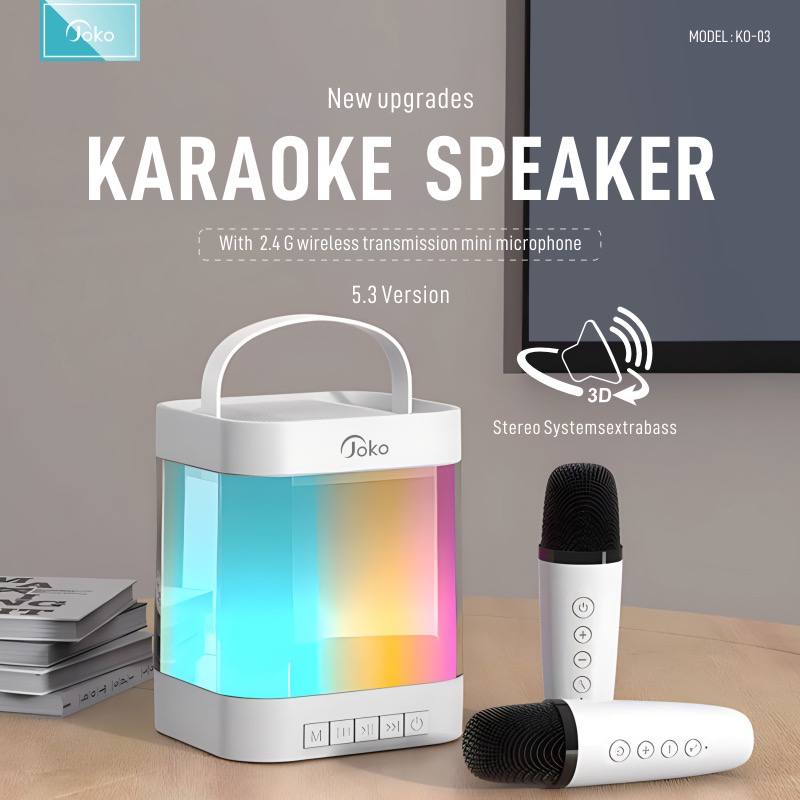 JOKO Wireless karaoke Speaker With 2.4 G wireless transmission mini microphone Model KO-03