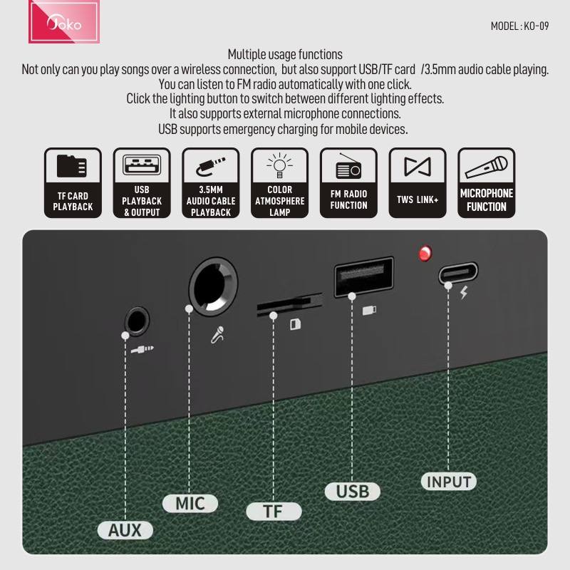 JOKO Portable Speaker 30W Model KO09