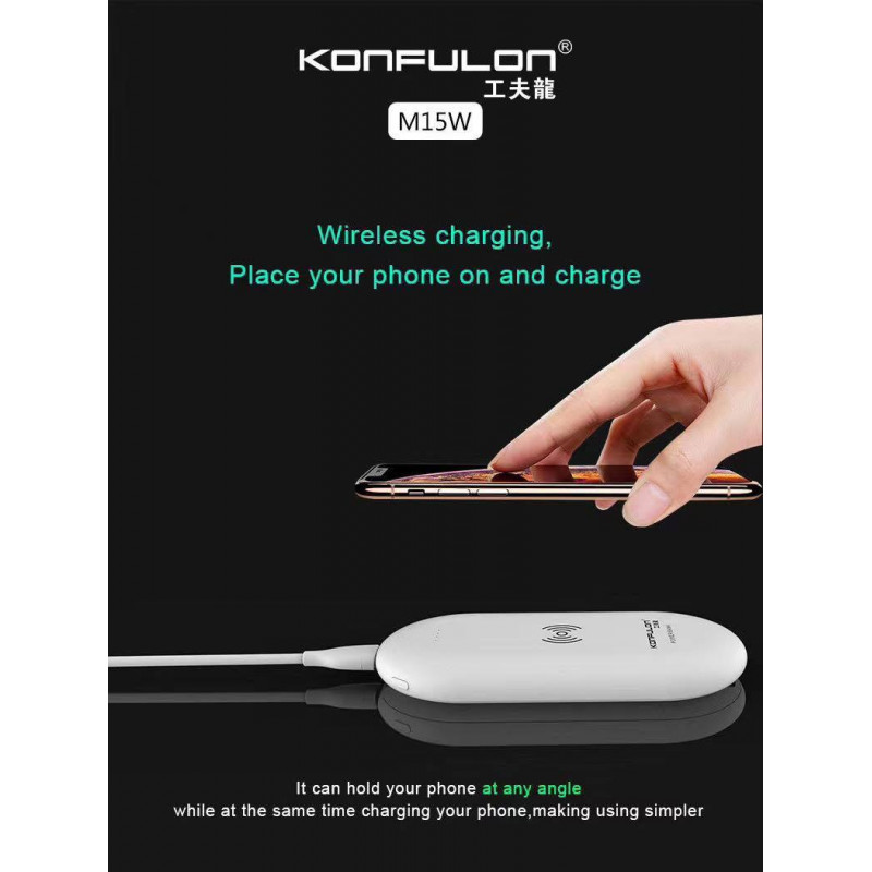 Konfulon Power bank Wireless 8000mAh ​Model M15W