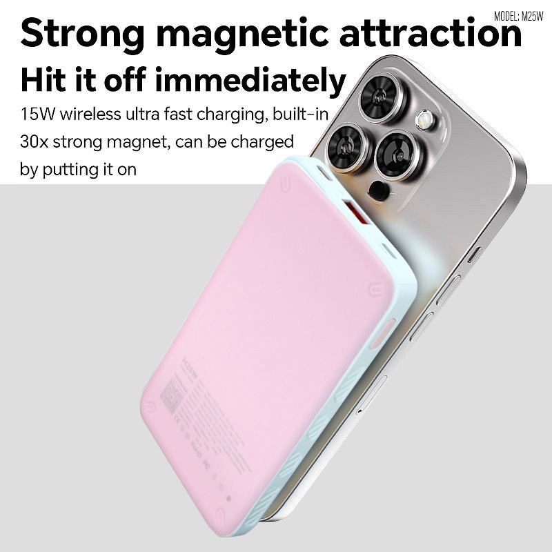 Konfulon PowerBank Wireless Charge with Cable 3in1 Model: M25W