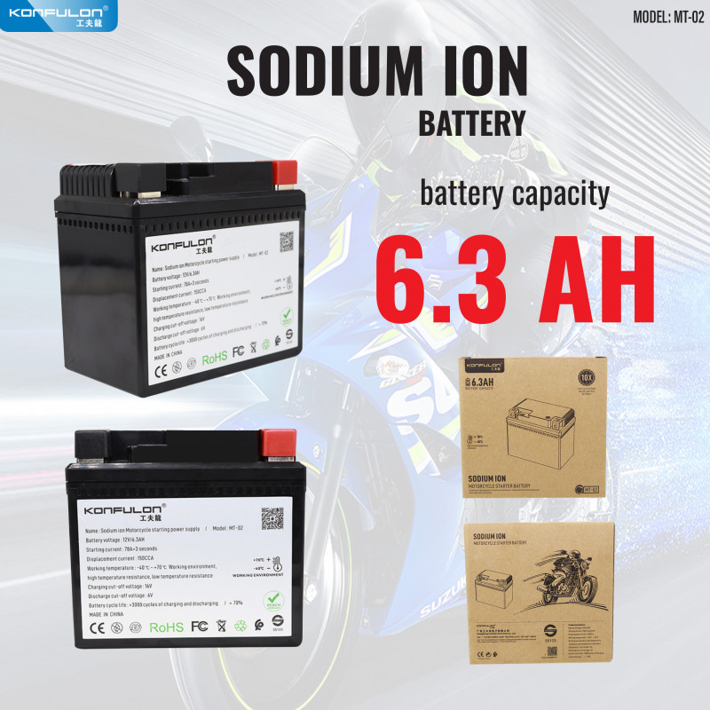 Konfulon Sodium Ion Motorcycle Starter Battery Model MT02