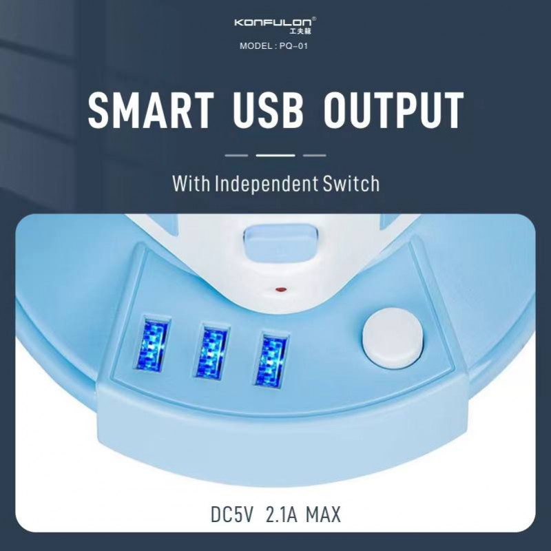 Konfulon Socket plug-in board plug-in board with line porous household multi-functional multi-socket plug multi-purpose converter PQ-01