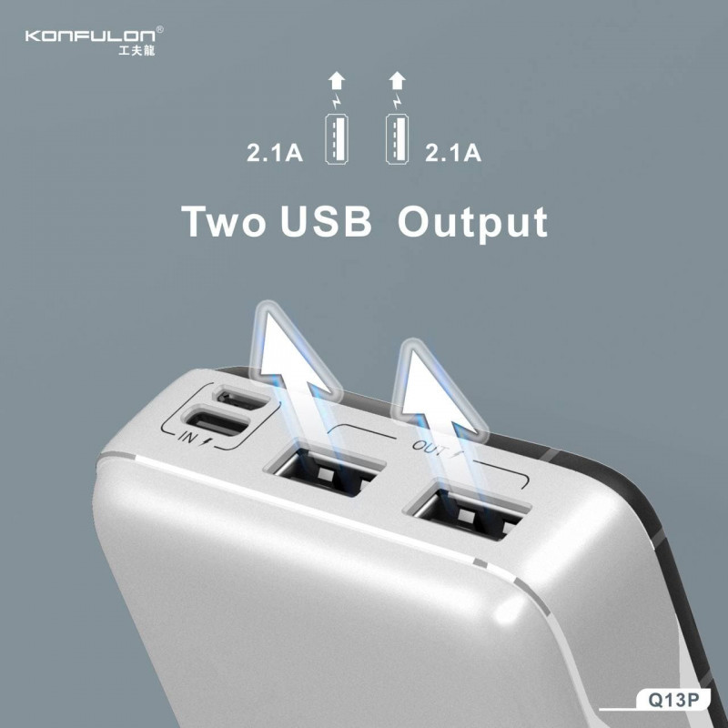 Konfulon Power bank 20000mAh Model Q13P