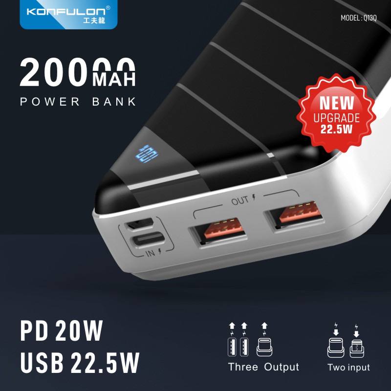 Konfulon Power Bank 20000mAh Model Q13Q
