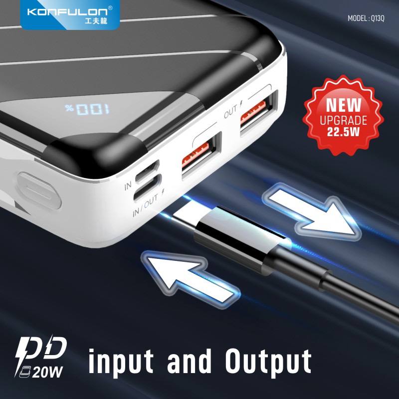 Konfulon Power Bank 20000mAh Model Q13Q