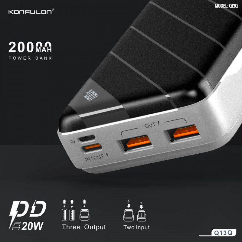 Konfulon Power Bank 20000mAh Model Q13Q