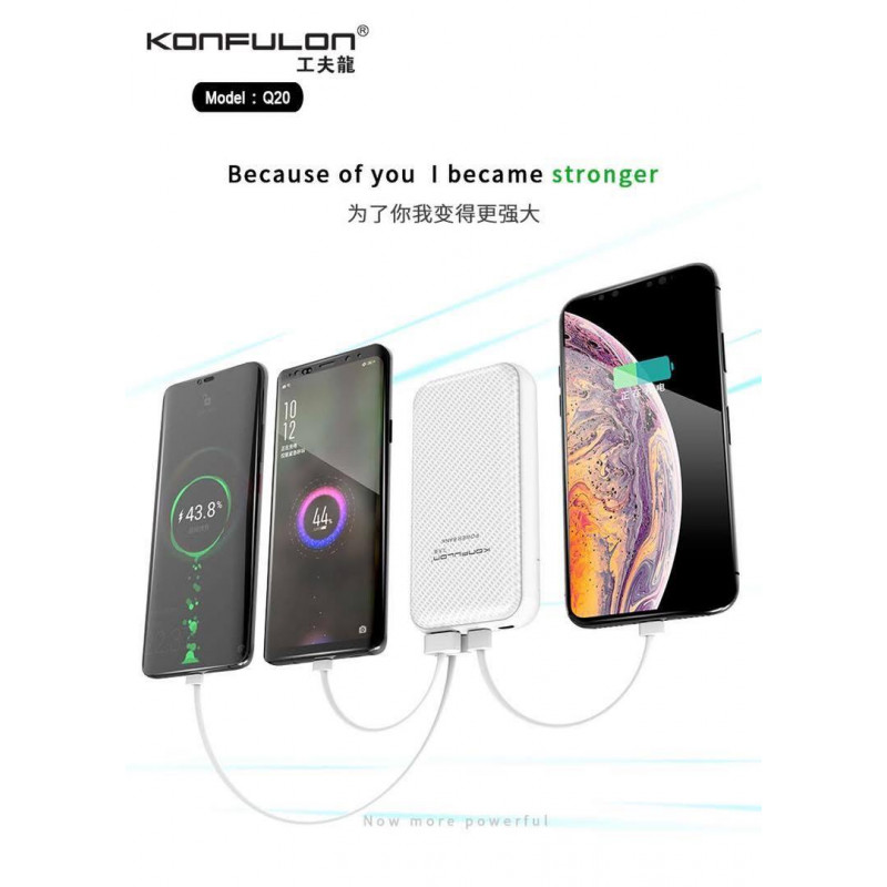 Konfulon Power bank 20000mAh Model Q20