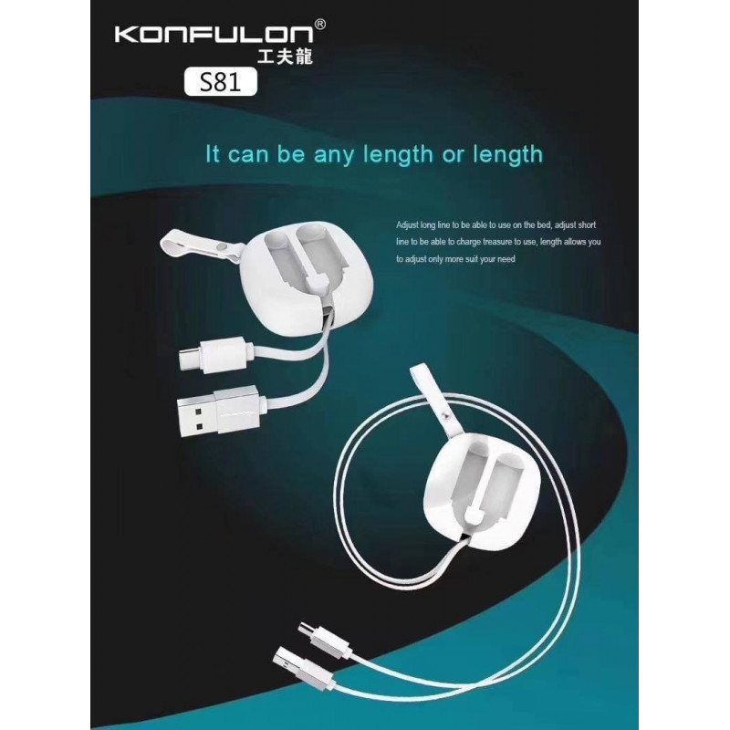 Konfulon Cable Charger Model S79 Micro ​ S80 iPhone S81 Type-C