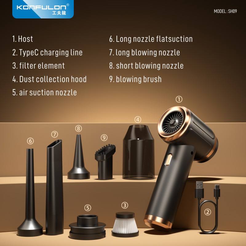 Konfulon Portable Multifunctional Wireless Vacuum Cleaner Model SH09