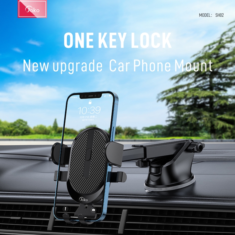JOKO One Key Lock Car Phone Mount SH-02 Mobile Phone Holder