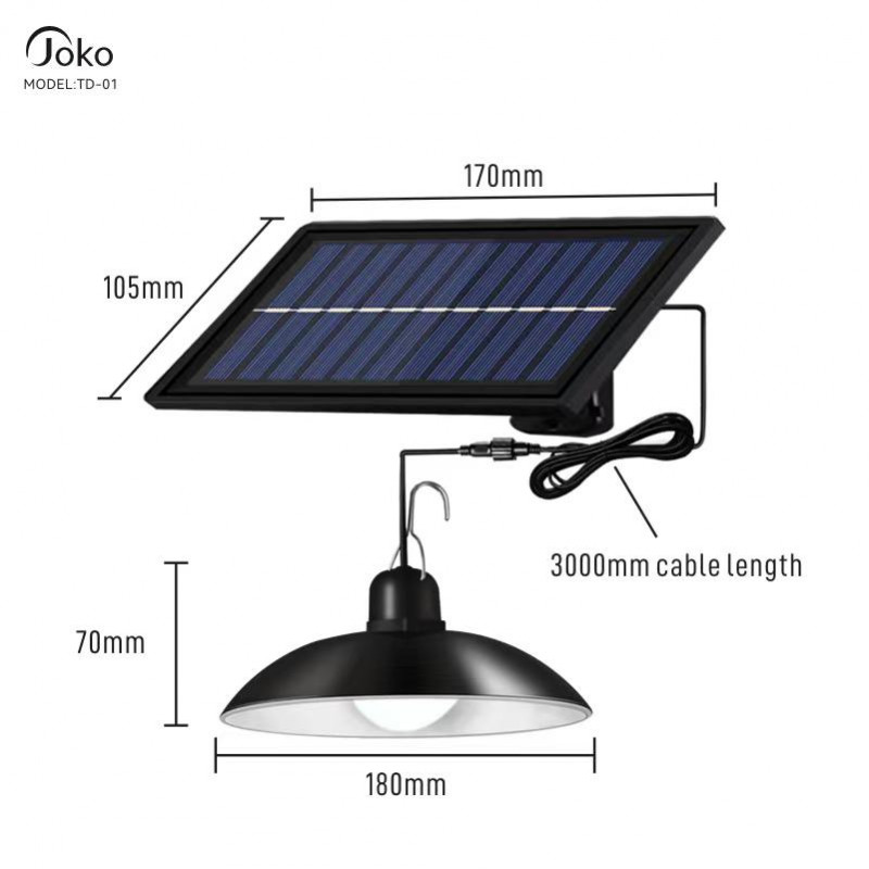 JOKO Smart LED Solar Chandelier 18 Hours Of Lighting On a full Charge TD-01
