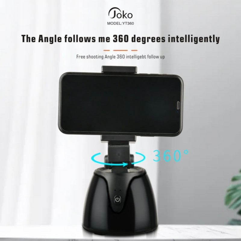JOKO fully automatic follow-up smart PTZ mobile phone live broadcast bracket artifact 360-degree rotating face recognition tripod YT-360