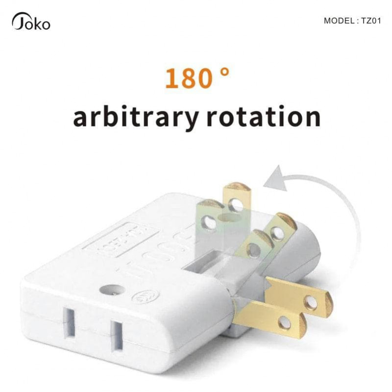 JOKO 180 Degree rotary plug household wireless ultra-thin universal one-turn three-turn two-turn socket TZ01