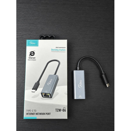 JOKO Docking station Internet Ethernet Adapter USB&Type-C  internet network Port Model : TZW06 (Type-C)  TZW06 (USB) 