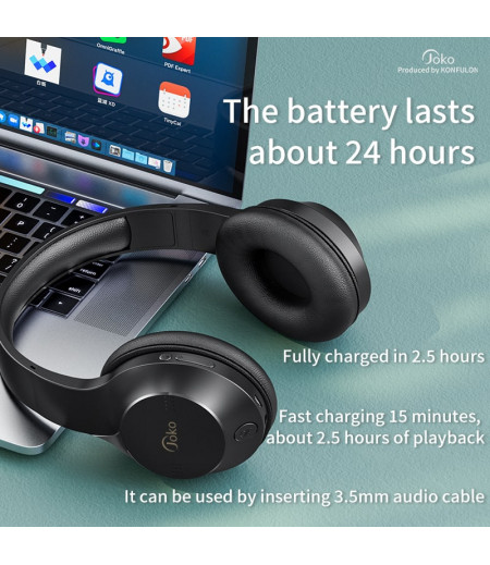 JOKO Wireless Bluetooth Headphone HiFi Stereo Sound WH-01