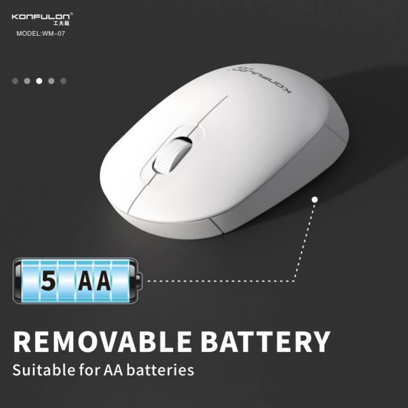 Konfulon Bluetooth Keyboard Mouse 2.4G WM-07