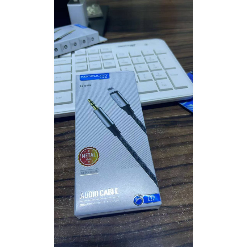 ​Konfulon Audio cable 3.5mm to Type-C or Lightning Model: Z21 Type-C Z22 Lightning