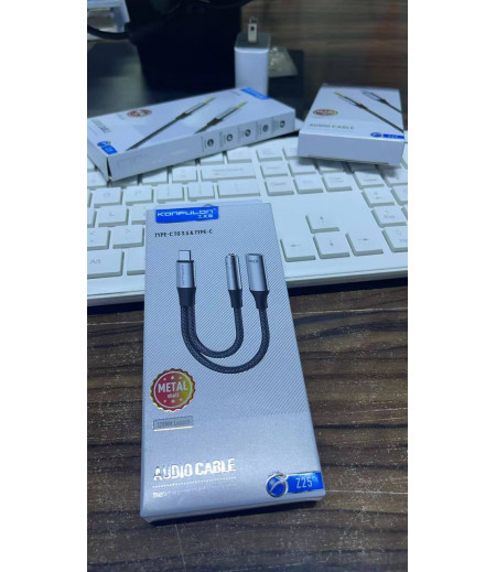 Konfulon Type-C to Audio 3.5mm & Type-C cable Model: Z25 Konfulon Type-C to Audio 3.5mm & Type-C cable Model: Z25