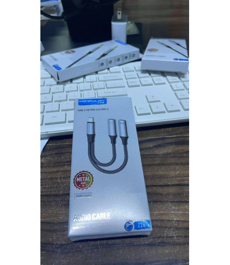 Konfulon Type-C to x2 Type-C cable Model: Z26 Konfulon Type-C to x2 Type-C cable Model: Z26