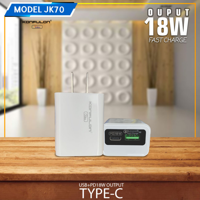 JOKO AdapterCharger+Cable TYPE-C PD  JK70+DC15