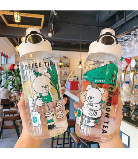 Large-capacity water cup straw cup girls high-value maternity drinking water cup plastic portable sports water bottle kettle