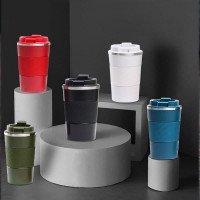 Le Gift Double drinking glass water cup girls high-value office with straw portable accompanying coffee cup