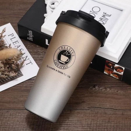 High-value thermal insulation coffee cup stainless steel portable men and women take-away cups