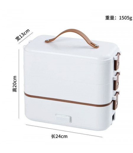 Electric lunch box can be plugged into self-heating stainless steel heating insulation cooking lunch box office workers can carry rice artifact
