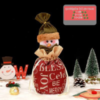 Le Gift Christmas Apple Bag Snowman Gift Bag Christmas Eve Peace Fruit Packaging Bag Flannel Gift Tote Bag Apple Box