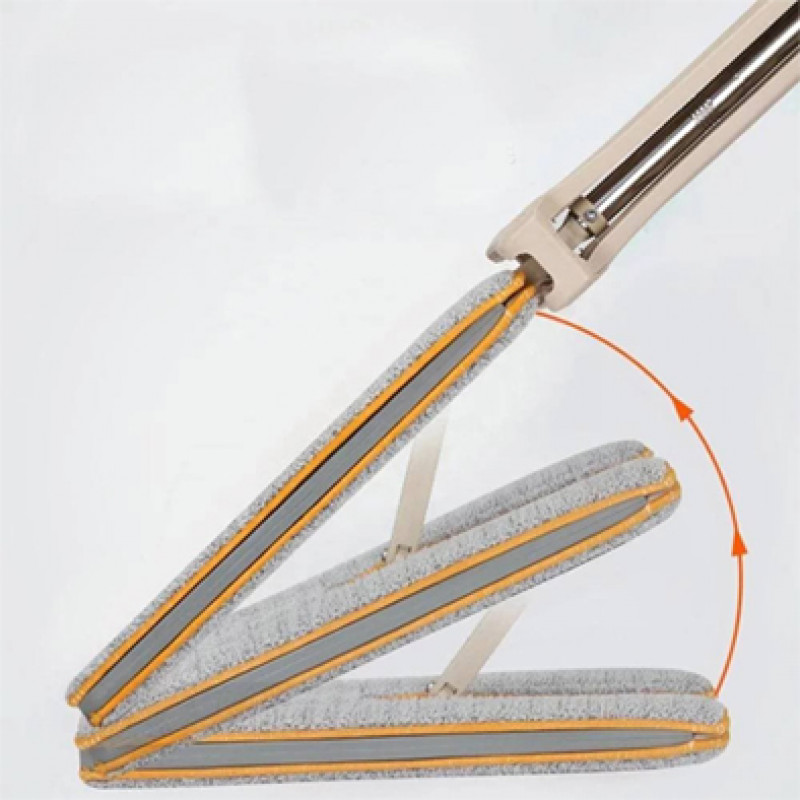 Double-Sided No-Hand Wash Mop Telescopic Cleaning Tool 360 Degrees Rotatable Lazy Flat Mop