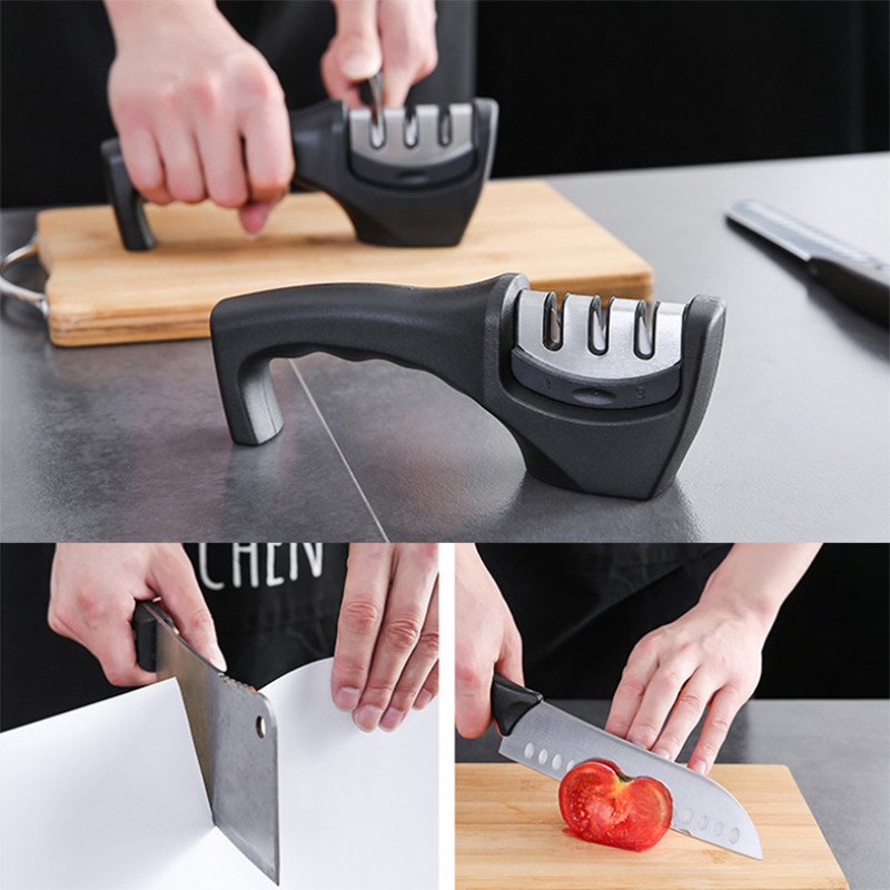 Fast Cutter Sharpener Stainless Steel Kitchen 3 Stage Knife Sharpener Kitchen tools
