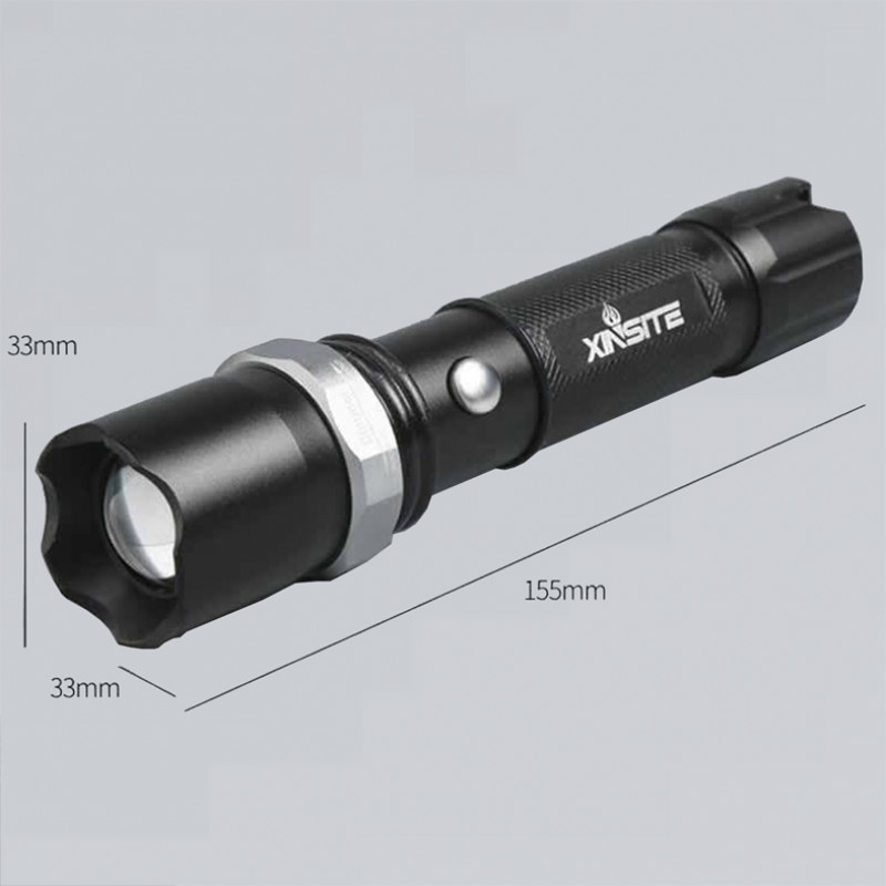 Outdoor USB Rechargeable LED Torch Light Mini Solar Telescopic Zoom Camping Tactical Flashlight
