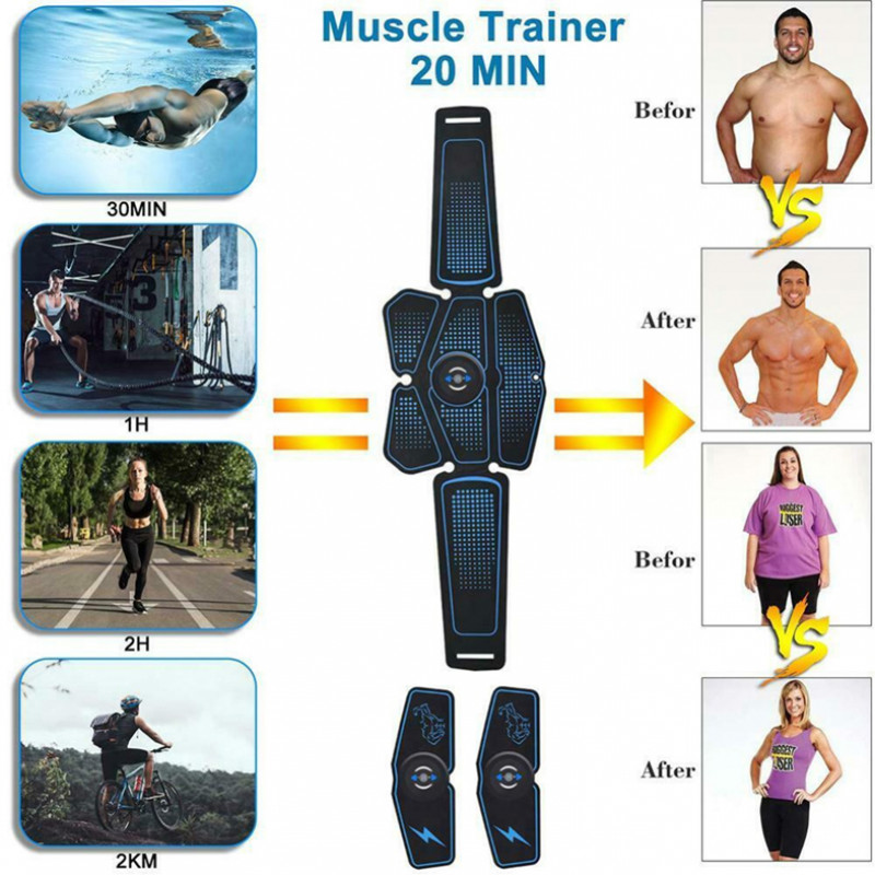 Abdominal muscle paste fitness equipment home multi-function belly exercise abdomen machine training pulse massager