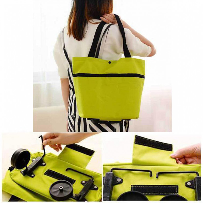 Foldable shopping trolley bags supermarket promotion use