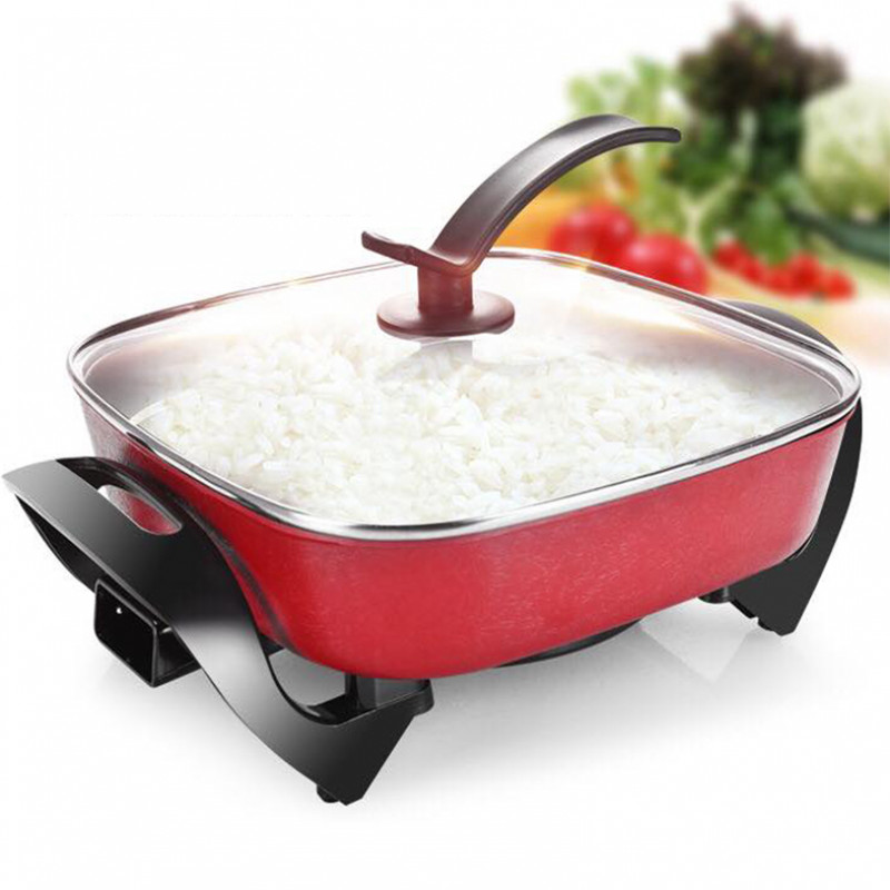 Kitchen multifunction temperature control korea hot pot barbecue and skillet with steamer