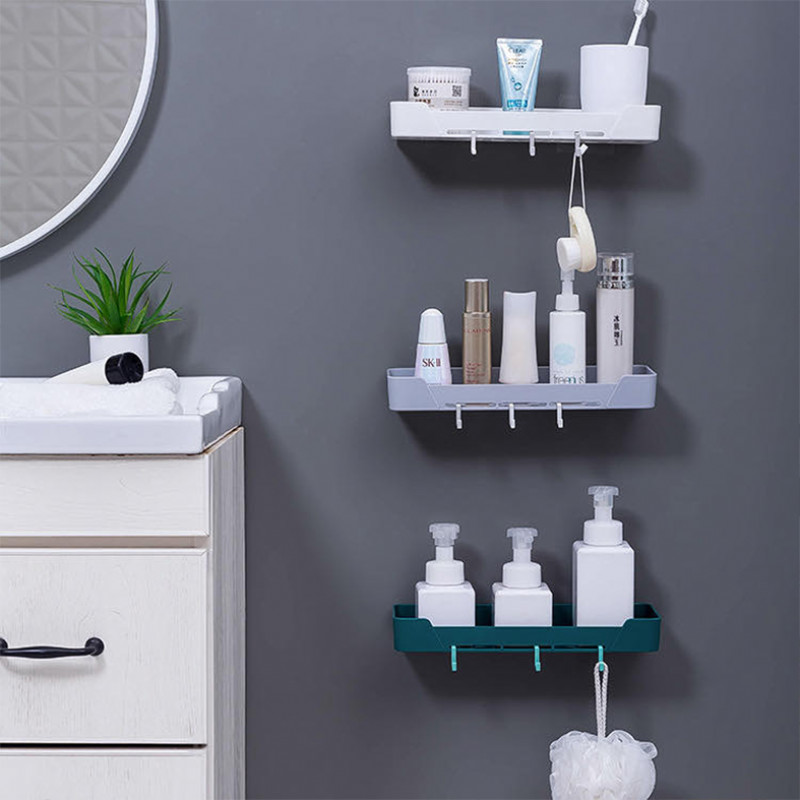 Wall bathroom shelves Strongly Kitchen A bathroom plastic shampoo holder Racks