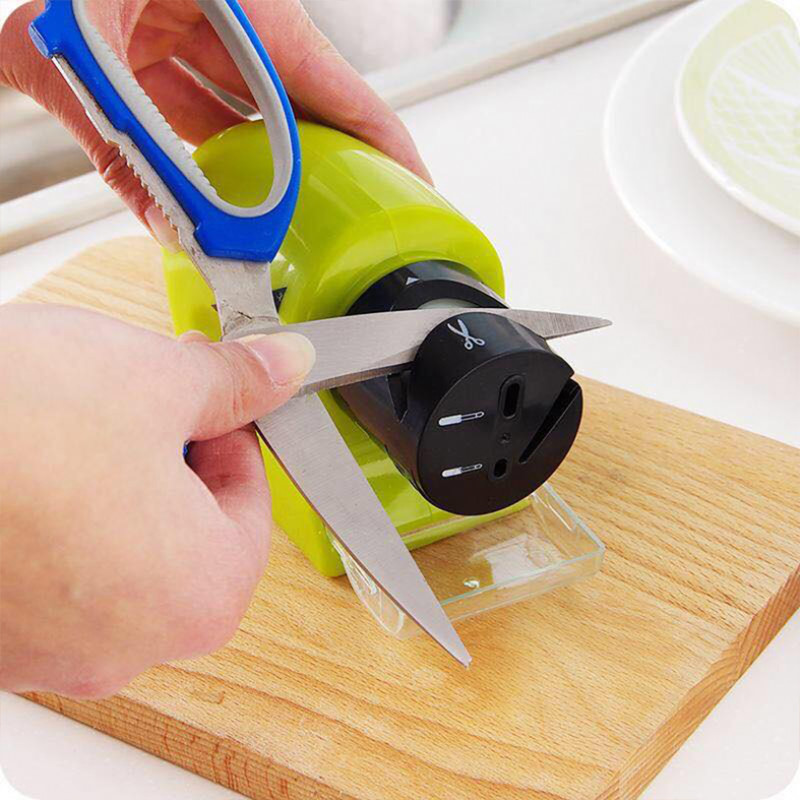 Kitchen Mini Automatic Electric Sharpener Sharpening Scissors Fast Shelf