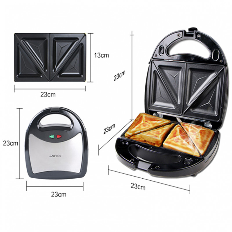 Double-Sided Non-Stick Coated Plate Sandwich Maker