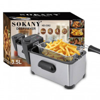 Lina Store Deep fryer 3.5L Electric Fryer French fries fryer Stainless steel Chicken Frying machine Fried chicken Wings/Drumsticks