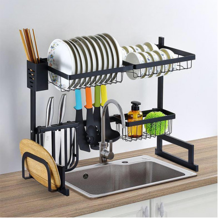 On top Dish Rack Drainer size 65cm for Kitchen Organizer,  Holder Dish Rack Over Sink