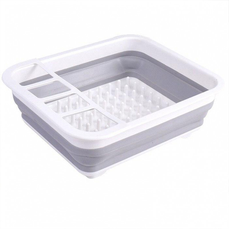 Progressive Collapsible Dish Rack with Drain Board for Home & Kitchen