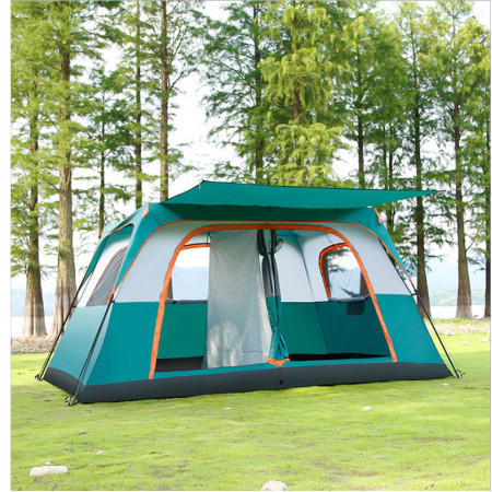 Two Bedrooms Waterproof Family 5-8 people Folding Wind Resistant Camping Tent
