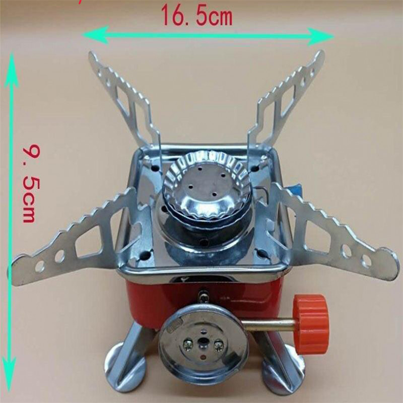 Camping Stove Portable Outdoor Survival Portable Square Gas Stove Picnic BBQ Lightweight Travel Gas Furnace Portable Gas Burners